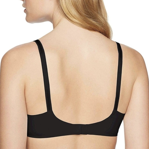 Warners Black Underwire T-Shirt Bra 40D Lightly Lined Plunge Lingerie 01356 - Picture 2 of 5